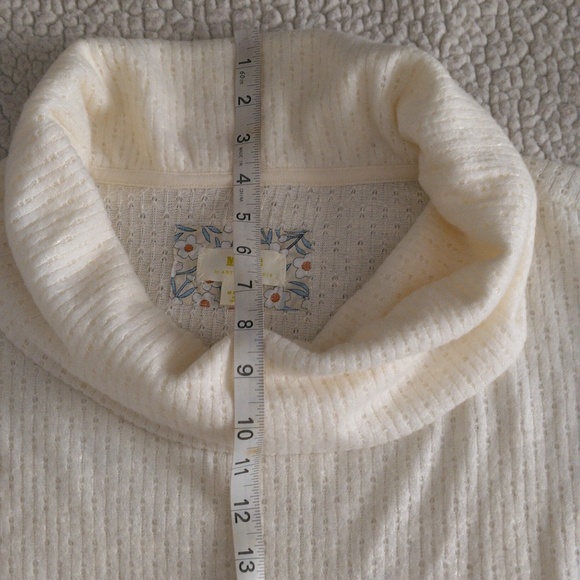 Maeve By Anthropologie Medium Addie Ruffled Hacci Pullover Sweater - Picture 17 of 17